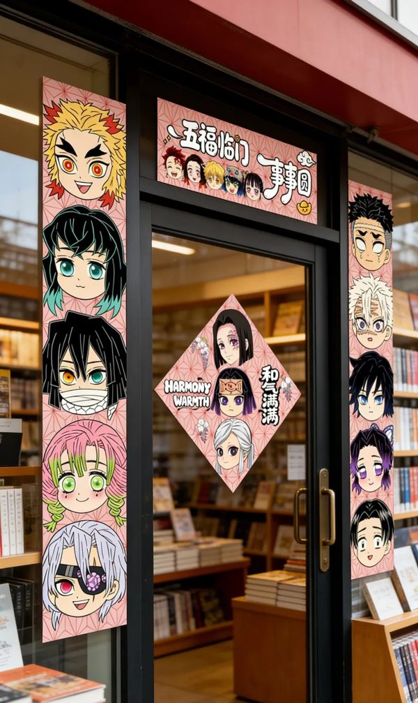 【海外代購】千鳥社《鬼滅春聯 彩色版》馬年春聯鬼滅之刃 