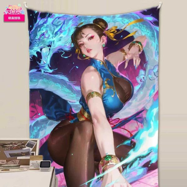 【海外代購】阿喵畫社 龍吟春麗 展館級8k超清精裱畫 牆面掛毯 冰箱貼 