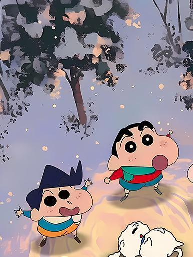 【海外代購】巴洛克 《營火小新》春日部防衛隊蠟筆小新正男風間阿呆小白動漫裝飾冰箱貼 