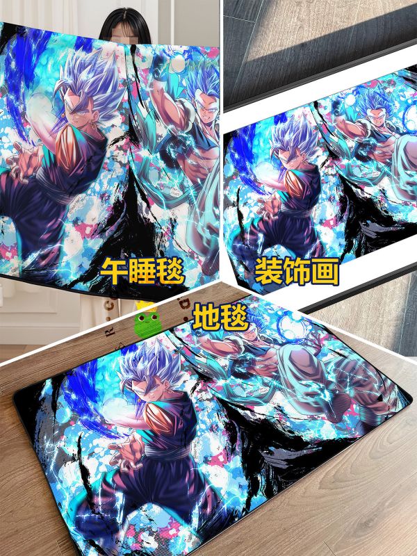 【海外代購】皇呱《究極超強合體戰士》龍珠悟吉塔貝吉特裝飾畫 午睡毯 地毯 