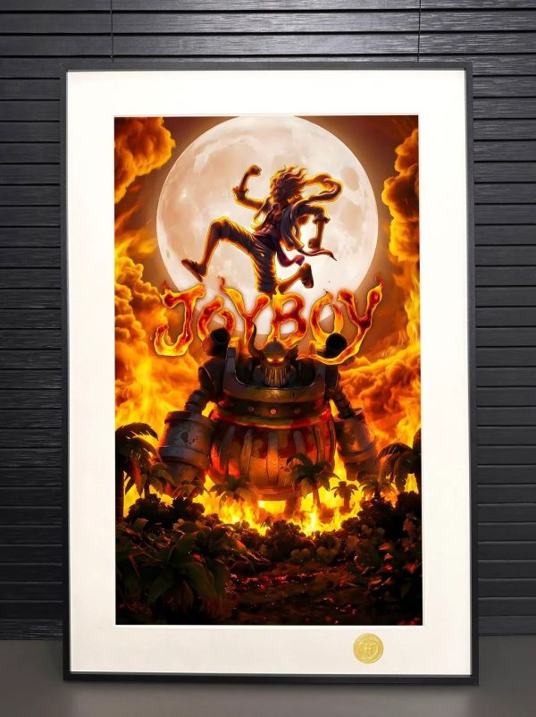 【海外代購】H2 《喬伊波伊》海賊王魯夫五檔尼卡形態埃米特裝飾畫 