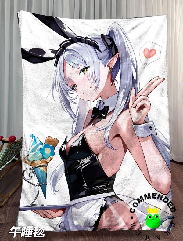 【海外代購】皇呱《兔女郎酒保芙莉蓮》葬送的芙莉蓮裝飾畫 午睡毯 地毯 