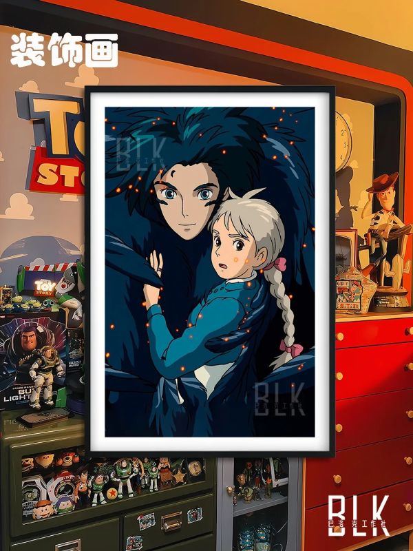 【海外代購】巴洛克《哈爾蘇菲》哈爾的移動城堡裝飾畫/冰箱貼 