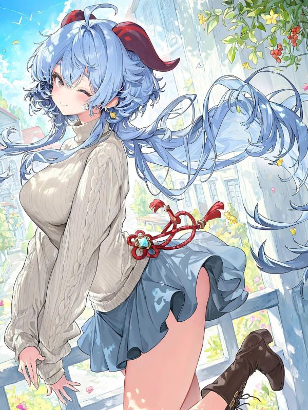 【海外代購】H2 《甘雨》原神王小美半仙之人苦雪裝飾畫 