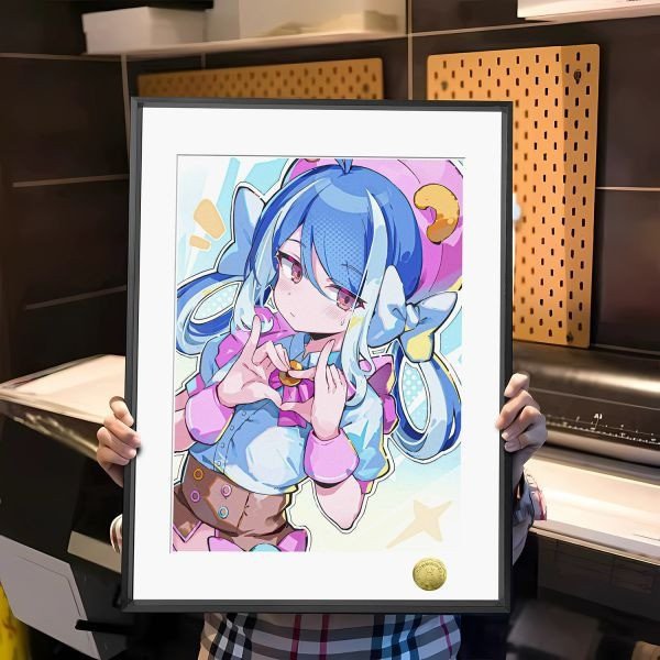 【海外代購】皇呱《慵懶少女比心》蔚藍檔案安全局的悠閒行政人員合歡垣吹雪裝飾畫 午睡毯 地毯 
