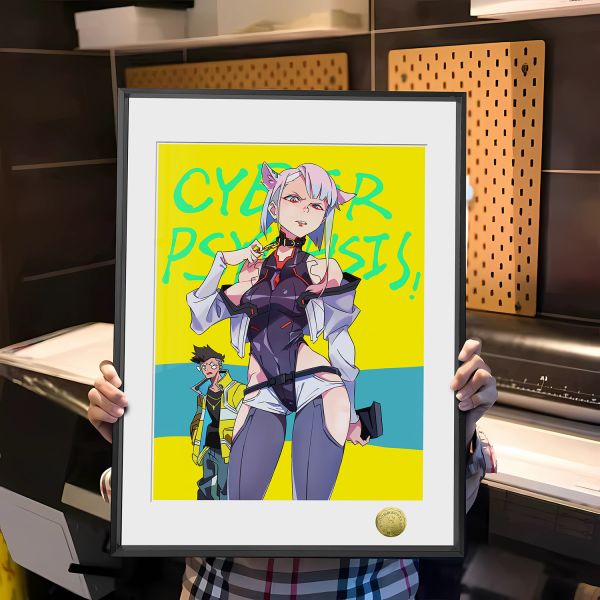 【海外代購】皇呱 《Cyber​​CP》賽博龐克：邊緣行者露西娜·櫛名田大衛·馬丁內斯CP週邊裝飾畫 午睡毯地毯 