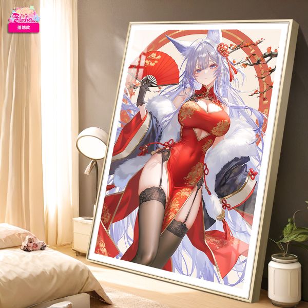 【海外代購】阿喵畫社 新年賀圖 旗袍 信濃 8k超大高清裝飾畫 