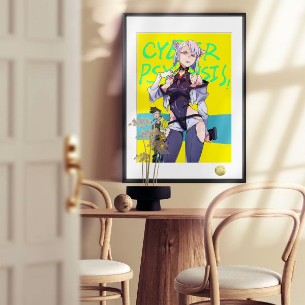 【海外代購】皇呱 《Cyber​​CP》賽博龐克：邊緣行者露西娜·櫛名田大衛·馬丁內斯CP週邊裝飾畫 午睡毯地毯 