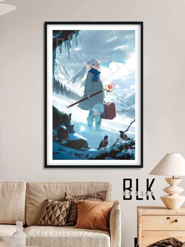 【海外代購】巴洛克 《雪地芙莉蓮》Himmel葬送的芙莉蓮Frieren菲倫動漫裝飾畫冰箱貼 