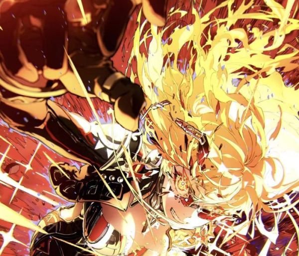 【海外代購】H2 《火神瑪薇卡》原神火女焚夜以炎動漫二次元裝飾畫 