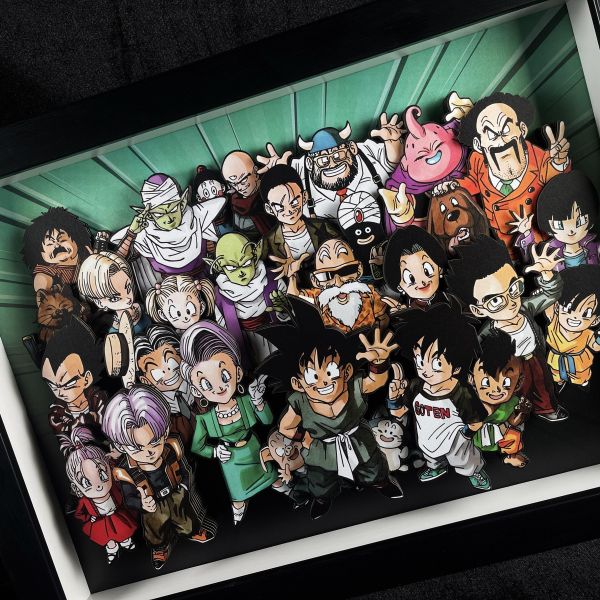 【海外代購】黑白畫映 B&W DragonBall Ending 七龍珠大結局 立體裝飾畫 