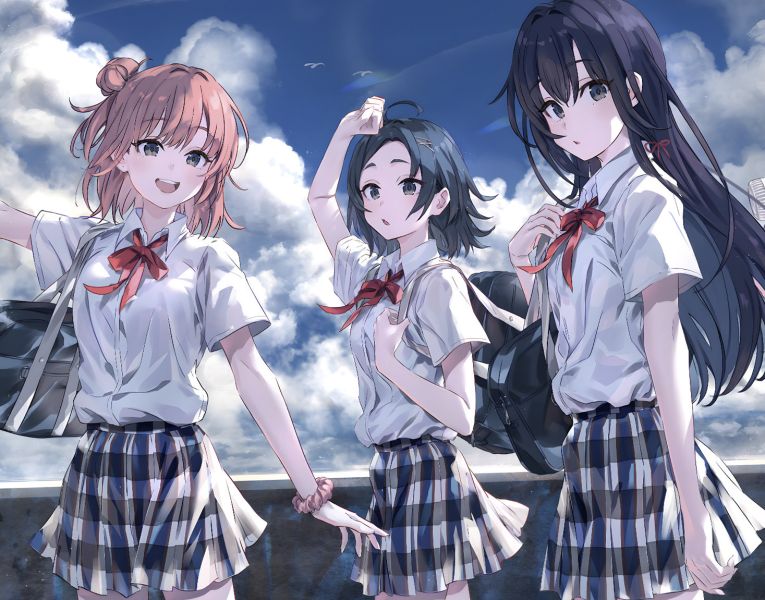 【海外代購】H2 《我的青春戀愛物語》雪之下雪乃一色彩羽比企谷小町由比濱結衣裝飾畫 