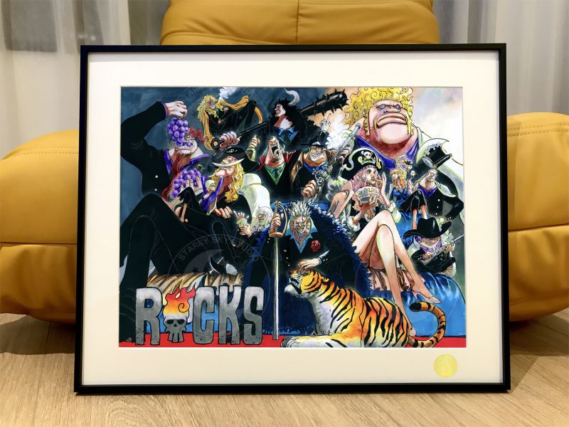 【海外代購】星空 《洛克斯海賊團》神之谷大戰蒂奇黑鬍子白鬍子金獅子大媽Rocks哈拉爾德裝飾畫 