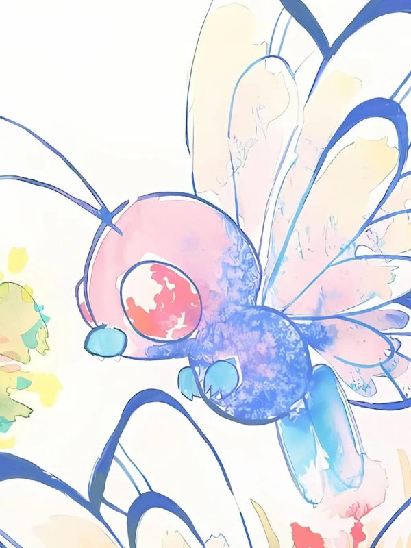 【海外代購】星空《花園巴大蝴》神奇寶貝裝飾畫 