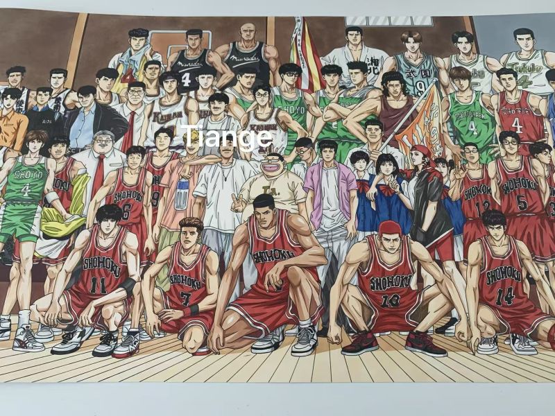 【海外代購】田哥繪 灌籃高手全人物全家福復刻微噴畫 