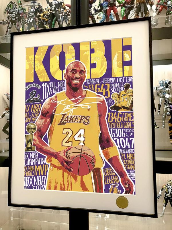 【海外代購】星空 《塗鴉風科比》kobe黑曼巴NBA洛杉磯湖人隊裝飾畫 