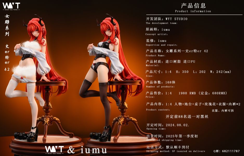 【預定】WYT 畫家iumu 女雕系列01 史er特er 