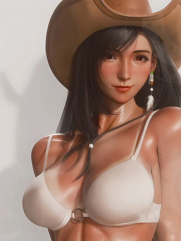 【海外代購】星空 《牛仔蒂法》FF7最終幻想TIFA裝飾畫 