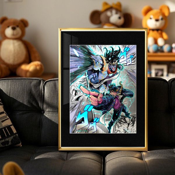 【海外代購】千鳥社 《星辰之拳》 JOJO的奇妙冒險空條承太郎星塵鬥士白金之星午睡毯地毯裝飾畫 