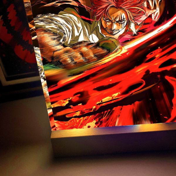 【海外代購】阿喵畫社 紅髮 神避斬 1.9cm發光手辦架展示磚 