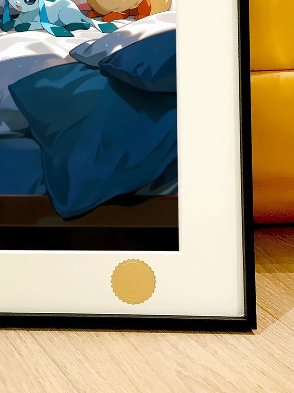 【海外代購】星空 《床鋪伊布》寶可夢水伊布太陽仙子伊布裝飾畫 