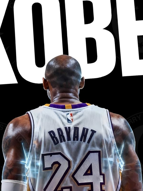 【海外代購】星空 《白金科比背影》kobe科比布萊恩黑曼巴NBA洛杉磯湖人隊動漫二次元裝飾畫 