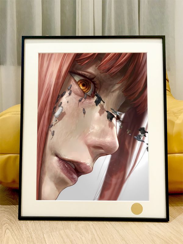 【海外代購】星空 《支配惡魔》瑪奇瑪Makima支配惡魔真紀真Chainsaw Man蕾塞電鋸人裝飾畫 