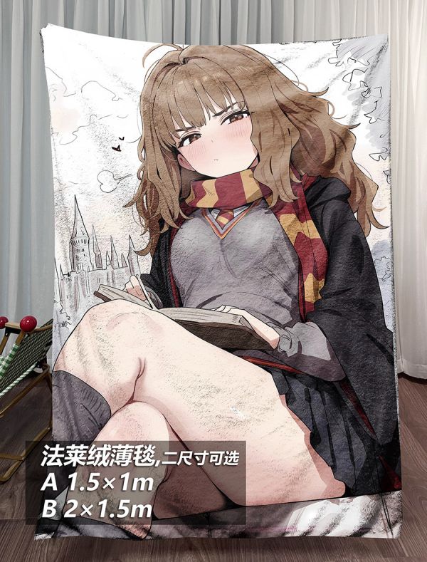 【海外代購】千鳥社 《妙麗單人》 妙麗哈利波特葛萊分多霍格華茲魔法午睡毯地毯裝飾畫 午睡毯 地毯