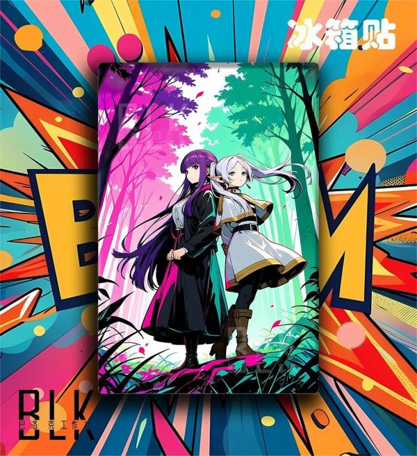 【海外代購】巴洛克 《森林魔法師》葬送的芙莉蓮裝飾畫冰箱貼 