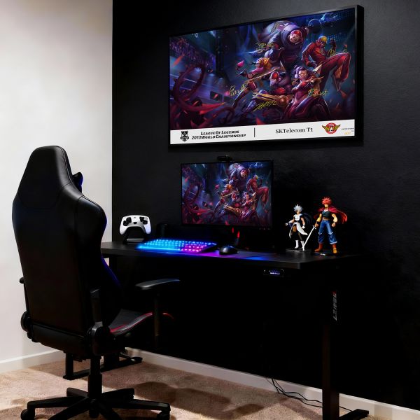 【海外代購】千鳥社 英雄聯盟全球總決賽冠軍S賽 skt t1戰隊海報藝術畫faker大魔王五星t1