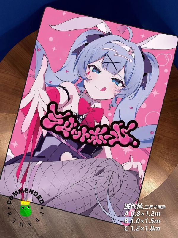 【海外代購】皇呱 《初音未來兔子洞第四彈》裝飾畫 午睡毯 地毯 