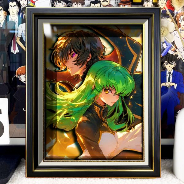 【海外代購】阿喵畫社 cc與與魯路修 疊層立體畫 