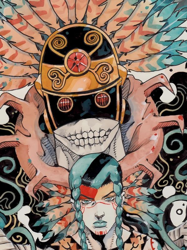 【海外代購】星空 《砂男》音人彪馬野郎JOJO的奇妙冒險承太郎迪奧Dio石鬼面動漫裝飾畫 