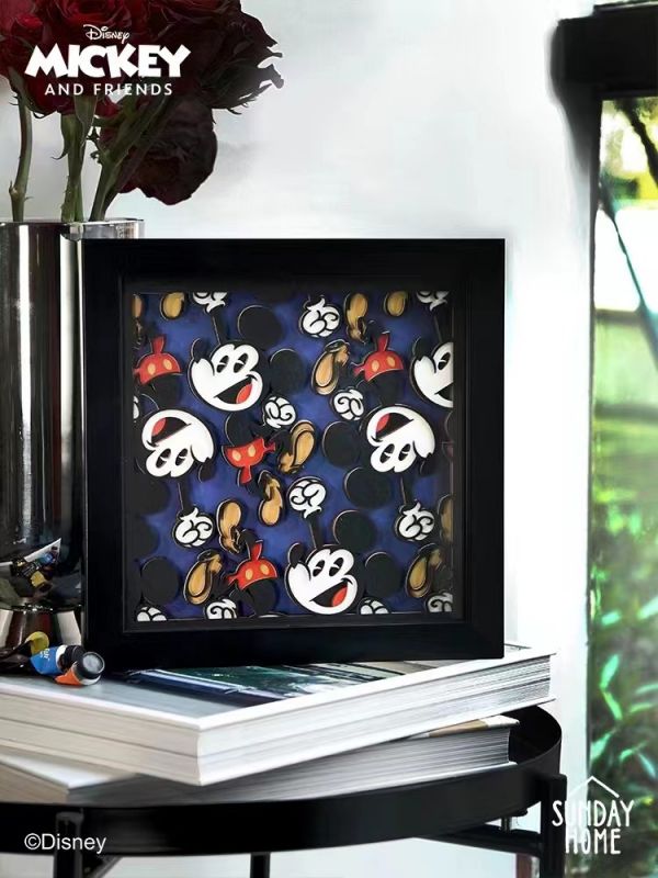 【海外代購】【22.5*22.5CM】摩登叠雕艺术系列--Mickey Mouse 摩登叠雕艺术系列--Mickey Muse 摩登叠雕艺术系列--Minnie Lost in Dots 