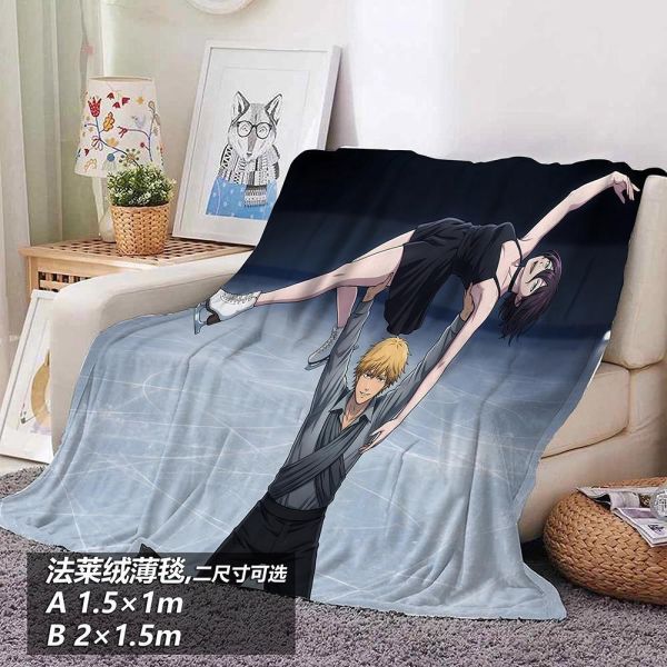 【海外代購】千鳥社 《花式滑冰 電次與蕾塞》 電次蕾塞鏈鋸人花式滑冰午睡毯地毯裝飾畫 