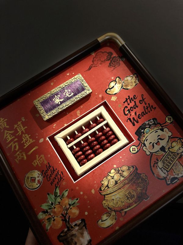 【海外代購】千鳥社 《算盤與福馬》馬年春節算盤招財財神福祿新年禮物孫悟空轉運裝飾畫 