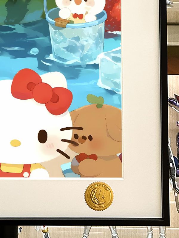 【海外代購】星空 《西瓜kitty》Hello Kitty凱蒂貓堤提貓吉蒂貓三麗鷗動漫裝飾畫 