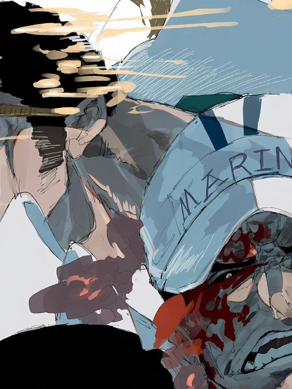 【海外代購】星空《海軍三大將》赤犬黃猿青稚海賊王裝飾畫裝飾畫 