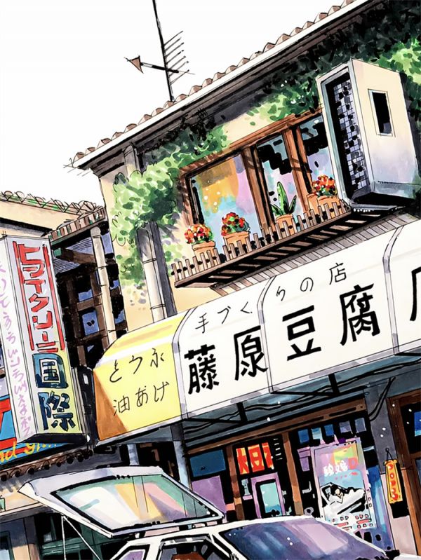 【海外代購】【55*44CM】星空 昭舞 頭文字D AE86藤原拓海 裝飾畫 