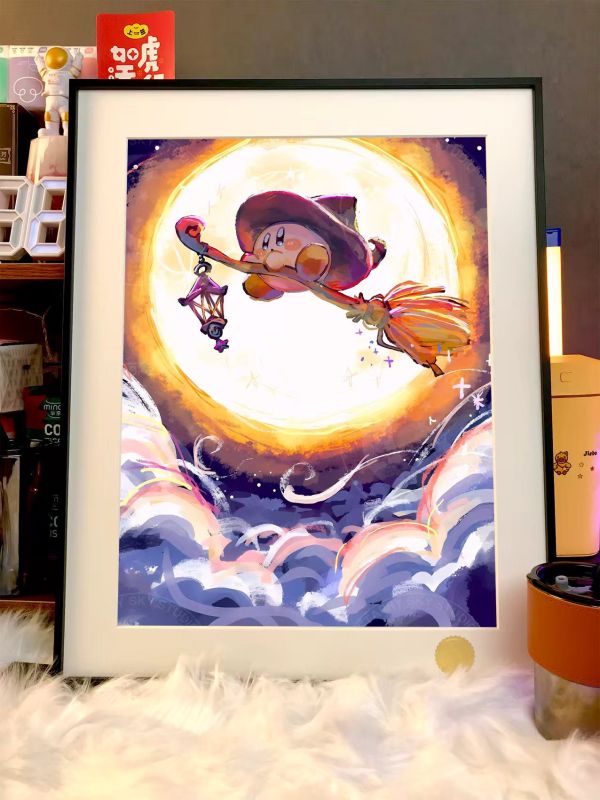 【海外代購】星空 《魔法星之卡比》Kirby卡比之星Switch動畫裝飾畫 