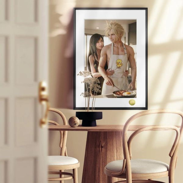 【海外代購】皇呱 《情侶廚房》最終幻想VII裝飾畫 午睡毯 地毯 