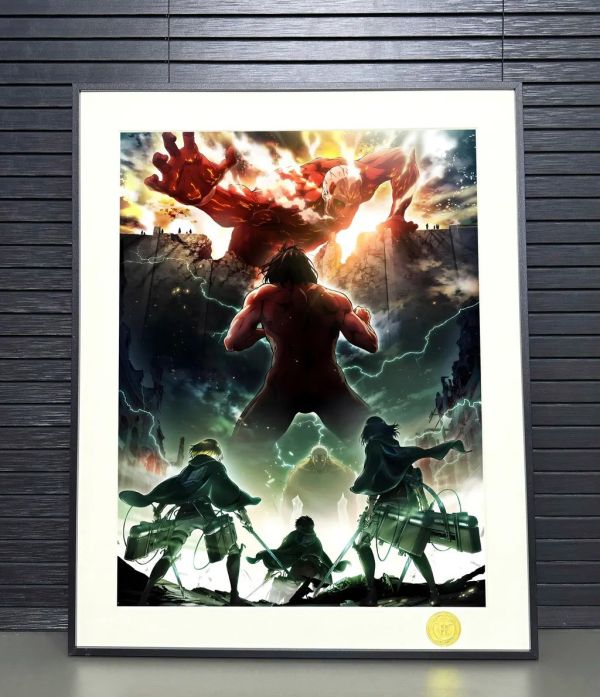 【海外代購】H2 《三人組》進擊的巨人艾倫三笠阿爾敏利威爾裝飾畫 