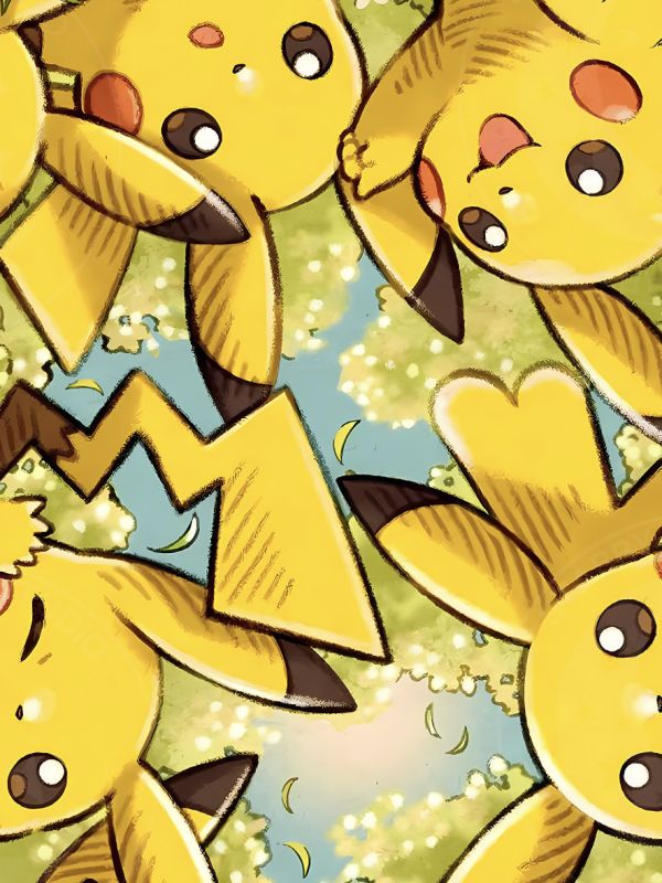 【海外代購】星空 《草叢皮卡丘》寶可夢神奇寶貝小智寵物小精靈Pikachu二次元裝飾畫 