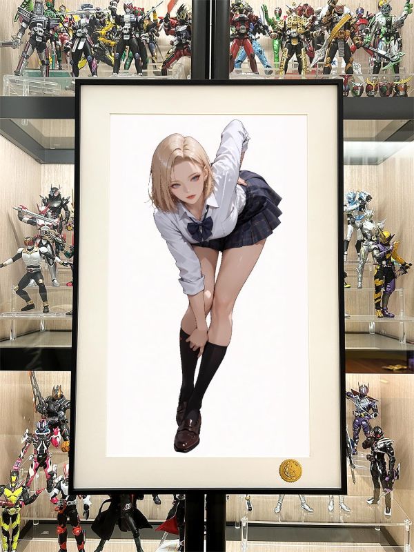 【海外代購】星空《俯身18號》Android七龍珠人造人拉姿麗lazuli克林裝飾畫 