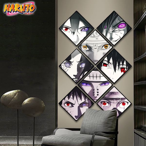 【海外代購】阿喵畫社 輪迴眼八宮格卡磚 手辦牆背景牆八宮格 