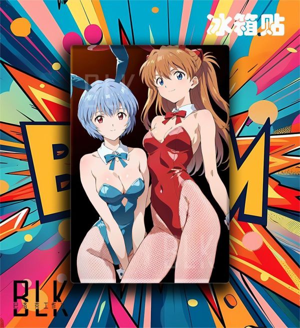 【海外代購】巴洛克 《兔女郎香綾》Asuka天鷹戰士綾波麗初號機eva動漫裝飾畫冰箱貼 