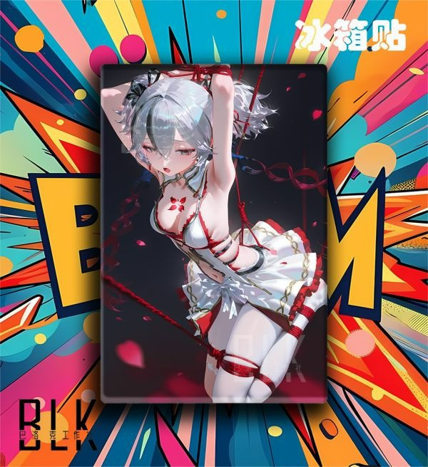 【海外代購】巴洛克 《椿》鳴潮Camellya花女秧秧白芷裝飾畫冰箱貼 