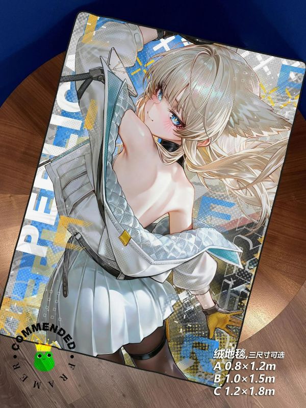 【海外代購】皇呱 《露背銀狐少女》明日方舟：終末地佩麗卡裝飾畫 午睡毯 地毯 