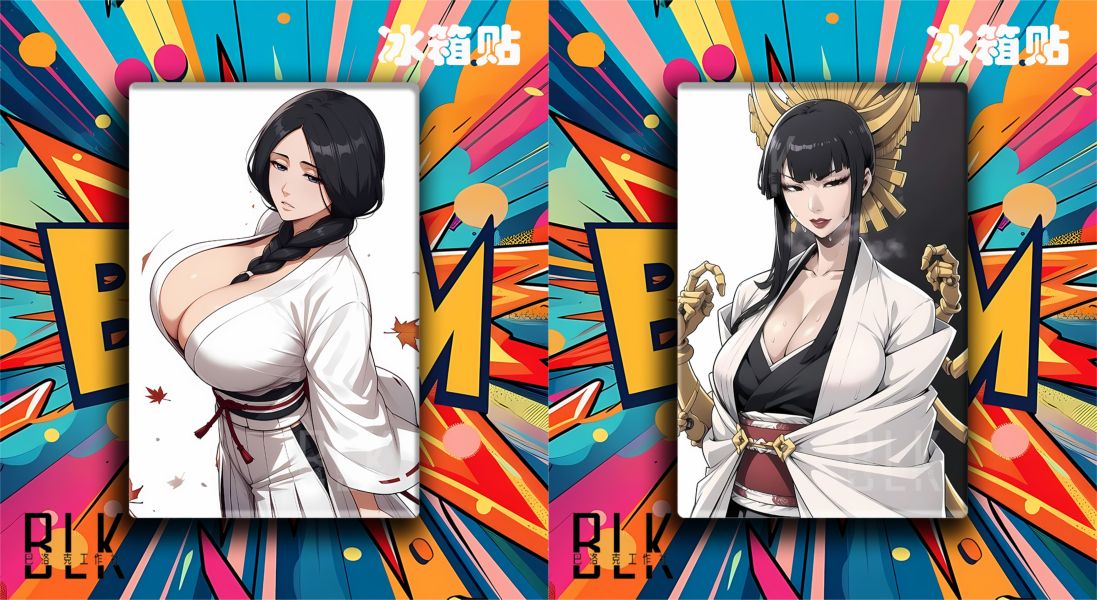 【海外代購】巴洛克 《卯之花烈》千手丸死神境界Bleach護廷十三隊一護動漫裝飾畫冰箱貼 