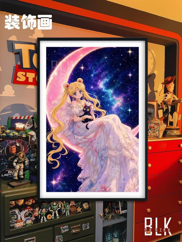 【海外代購】巴洛克 《月之水兵月》Sailor Moon美少女戰士月野兔倩妮迪公主動漫裝飾畫冰箱貼 